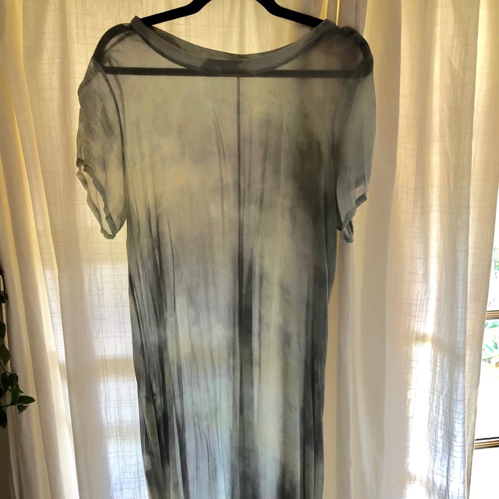 LACAUSA short sleeve rayon dress